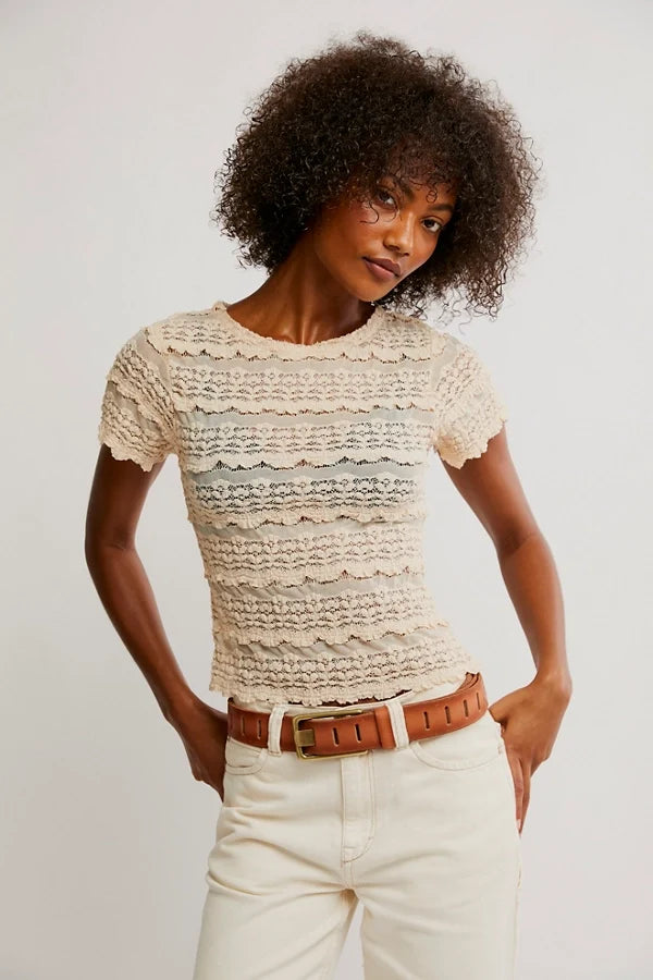 Angelina Lace Tee *SIZE L*