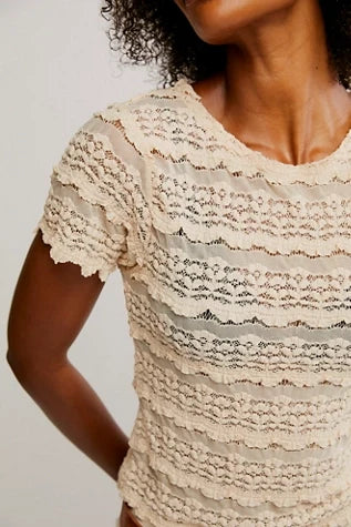 Angelina Lace Tee *SIZE L*