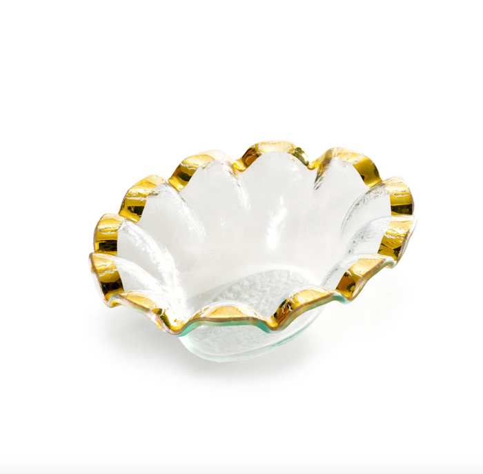 Annieglass-Ruffle Dip Bowl