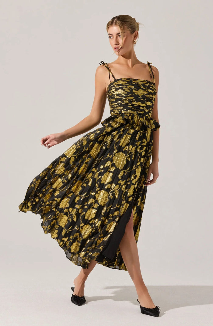 ASTR-Emerys Black Gold Dress