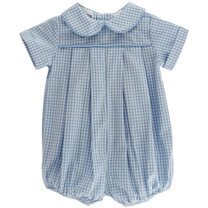 Bailey Boys-Blue Check - Dressy Bubble Short