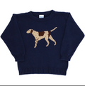 Bailey Boys-Crew Neck Sweater - Pointer on Navy