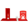 BAZIC 3" Red Slant D-Ring View Binder w/ 2 Pockets Sold in 12 Units