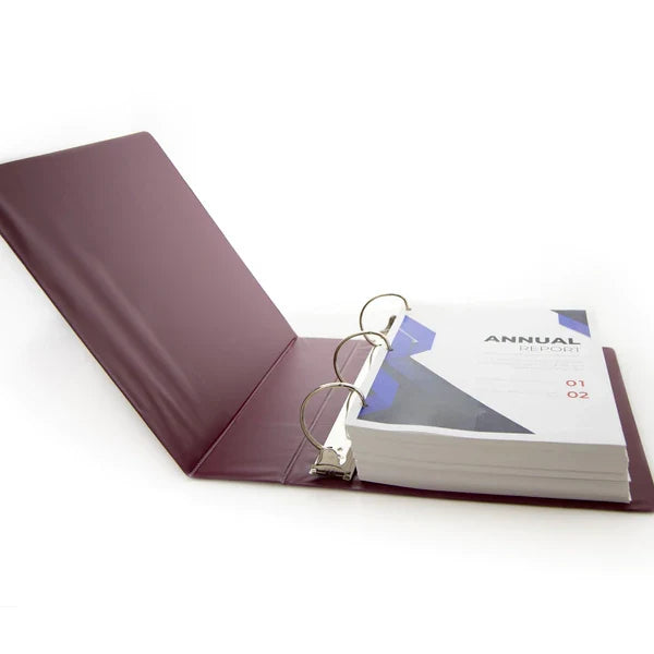 BAZIC 3" Red Slant D-Ring View Binder w/ 2 Pockets Sold in 12 Units