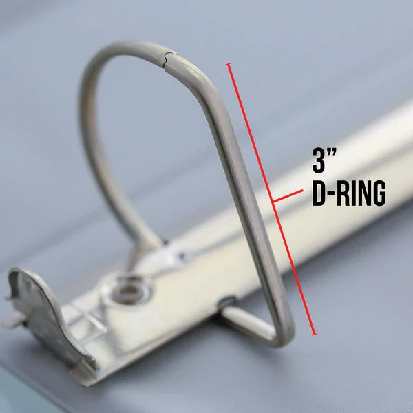 BAZIC 3" Red Slant D-Ring View Binder w/ 2 Pockets Sold in 12 Units
