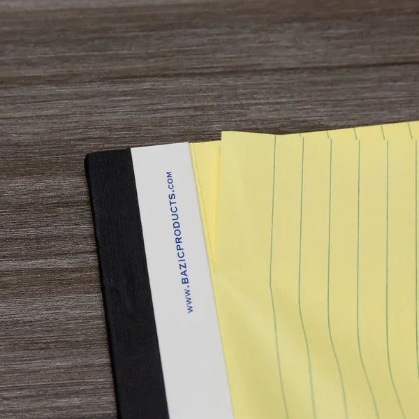 BAZIC 50 Ct. 5" X 8" Canary Jr. Perforated Writing Pad (3/Pack) Sold in 24 Units
