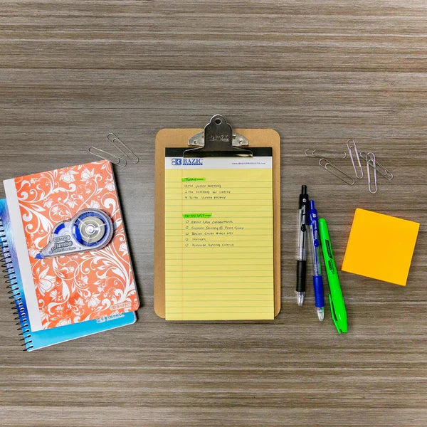 BAZIC 50 Ct. 5" X 8" Canary Jr. Perforated Writing Pad (3/Pack) Sold in 24 Units