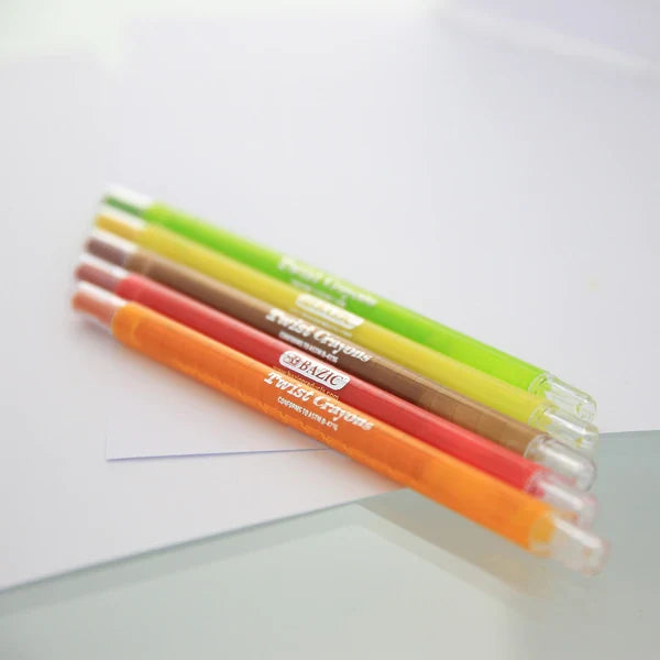 BAZIC 8 Color Propelling Crayons Sold in 24 Units