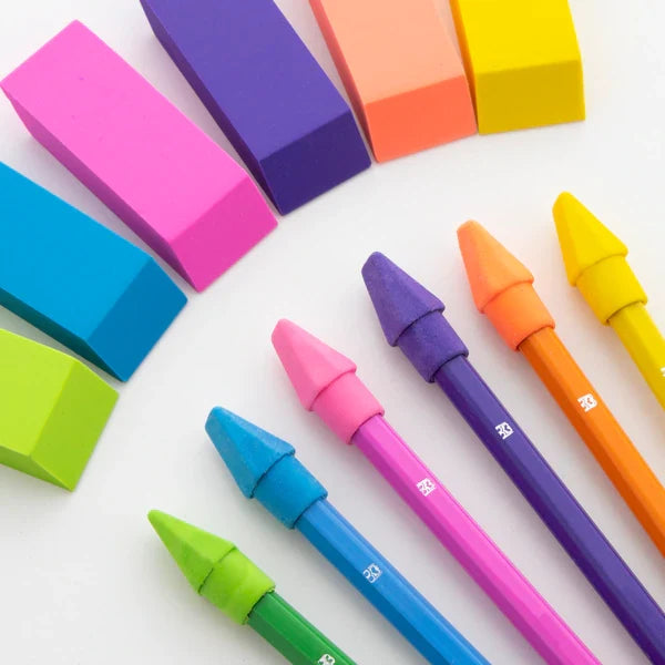 BAZIC Neon Eraser Sets (12/Pack) Sold in 24 Units
