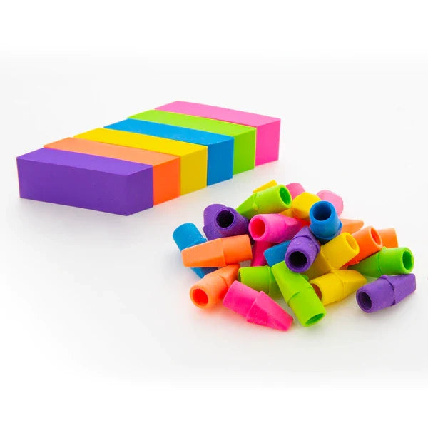 BAZIC Neon Eraser Sets ( 15/Pack) Sold in 24 Units