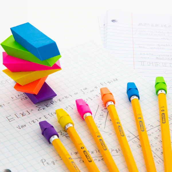 BAZIC Neon Eraser Sets ( 15/Pack) Sold in 24 Units