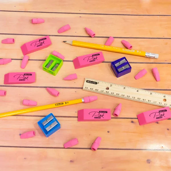 BAZIC Pink Eraser Top (20/Pack) Sold in 24 Units