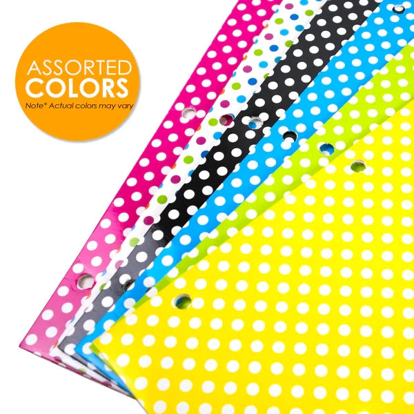 BAZIC Polka Dot 2-Pocket Portfolios Sold in 48 Units