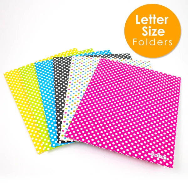 BAZIC Polka Dot 2-Pocket Portfolios Sold in 48 Units