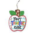 Best Teacher Ever Apple Ornament