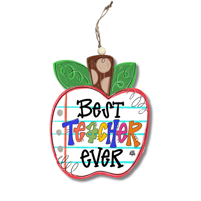 Best Teacher Ever Apple Ornament
