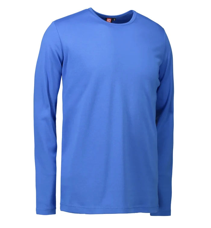 Blå långärmad t-shirt för herr