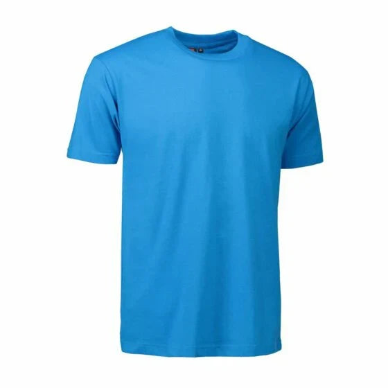 Blå t-shirt med rund hals för herrar
