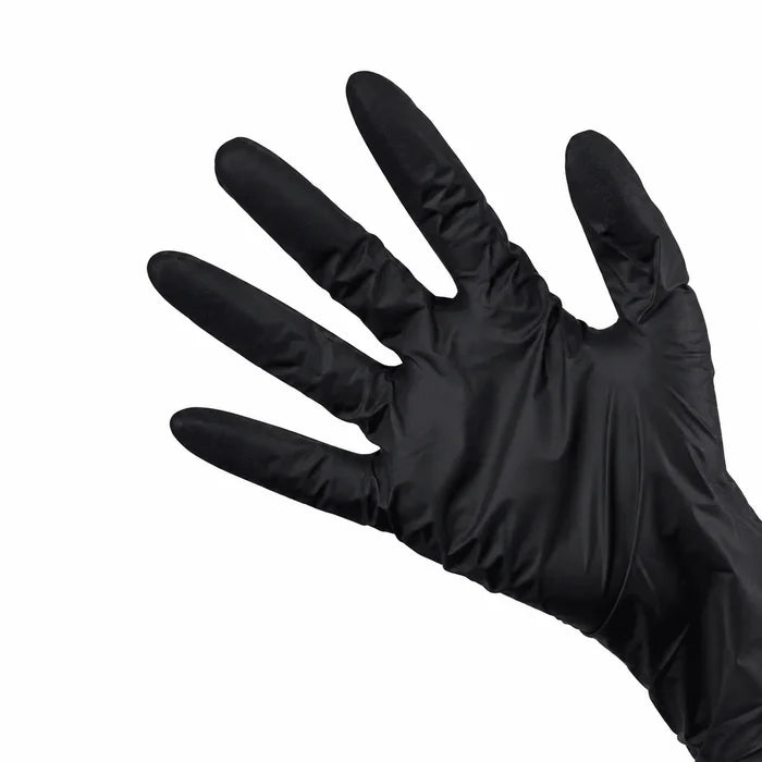 Black Nitrile Gloves, 4.5mm, 1000 Count, M-XL Size