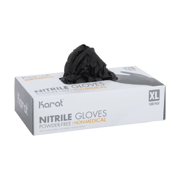 Black Nitrile Gloves, 4.5mm, 1000 Count, M-XL Size