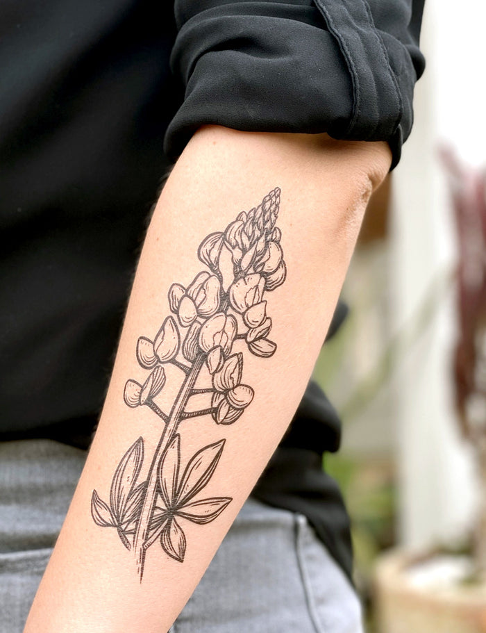Blue Bonnett Temporary Tattoo
