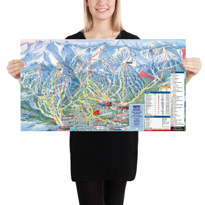 Breckenridge Ski Trail Map, Colorado