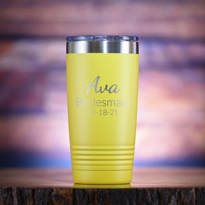 Bridesmaid Custom Travel Tumbler Gift