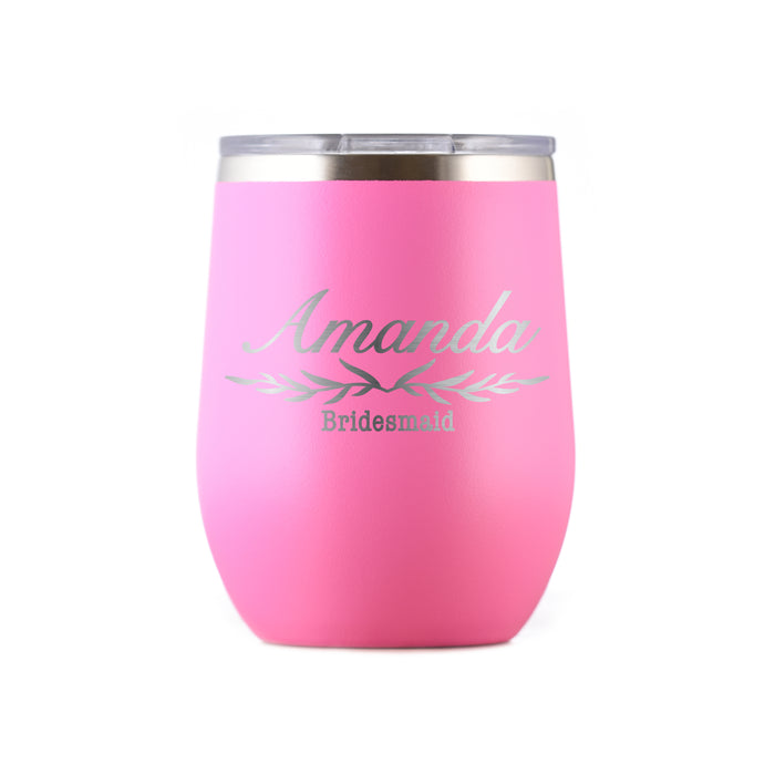 Bridesmaid & Maid of Honor, Wine Tumbler Gift