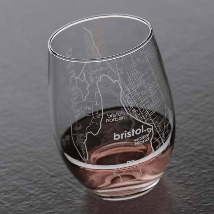 Bristol RI Stemless Wine Glass