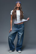 Brooklyn Low Rise Baggy Dark Jean