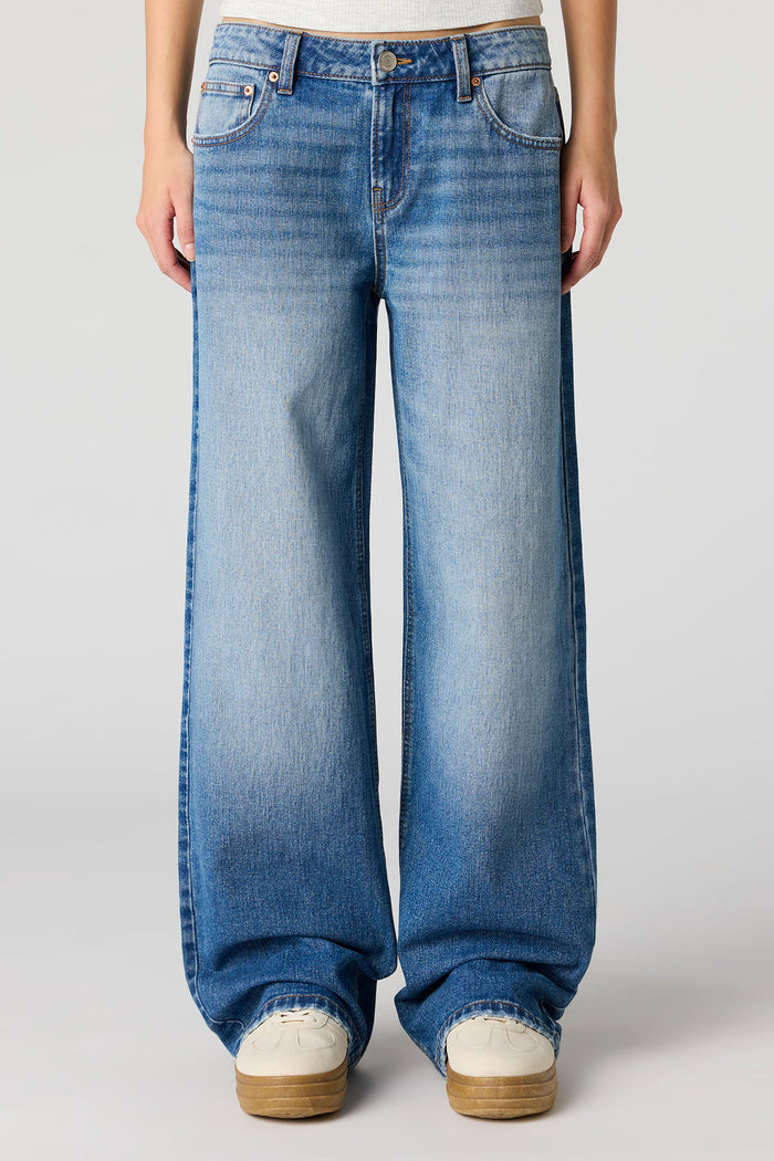 Brooklyn Low Rise Baggy Dark Jean