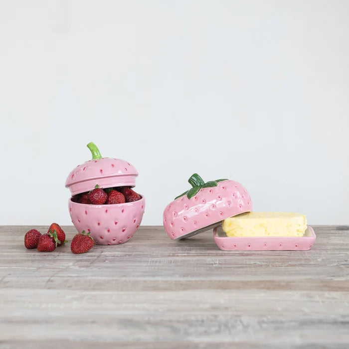 Butter Dish - Strawberry Shaped - Findlay Rowe Designs