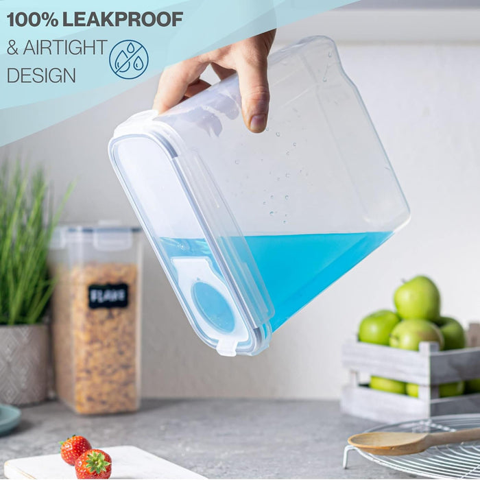 100% leakproof cereal container with airtight design for efficient kitchen storage.