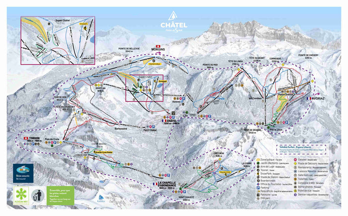 Châtel Piste Map, France