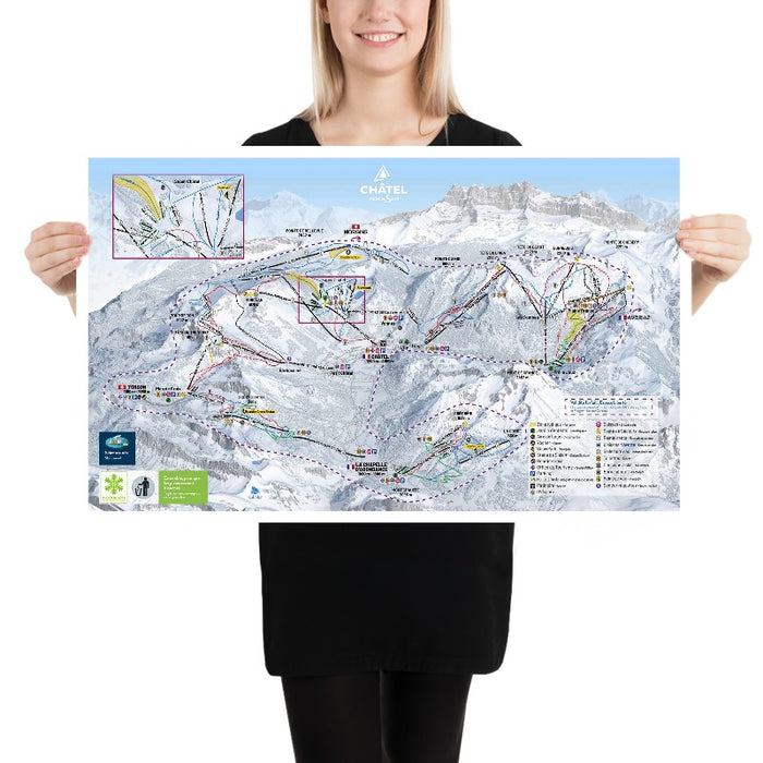 Châtel Piste Map, France