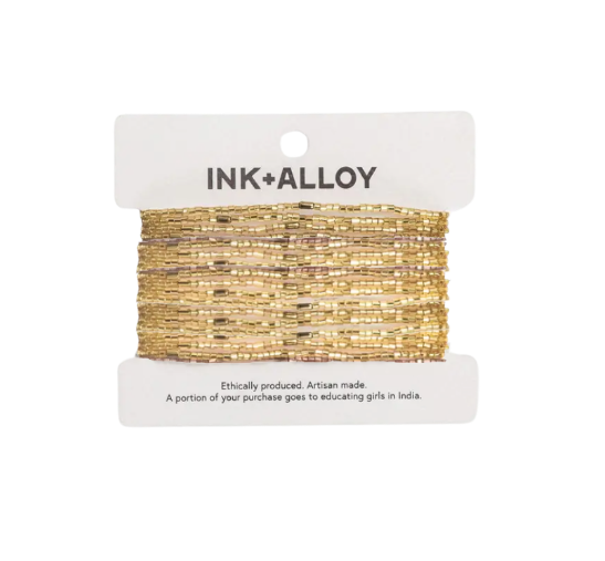Chelsea 18 Strand Gold Luxe Beaded Bracelet Set