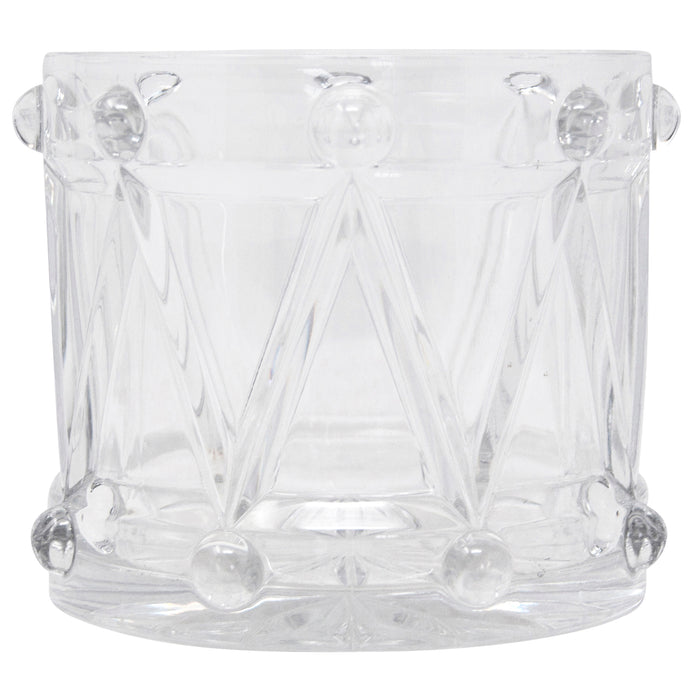Vintage Clear Drum Ice Bucket Front | The Hour Shop