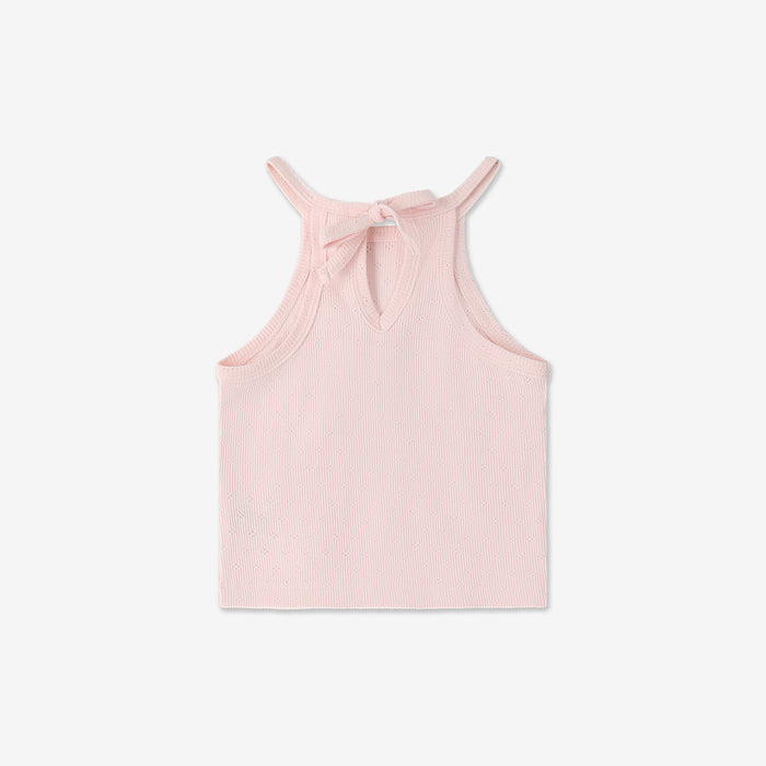 Collar Tank Top with Tied Back H30