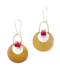 Coral Coco Hoop Earrings