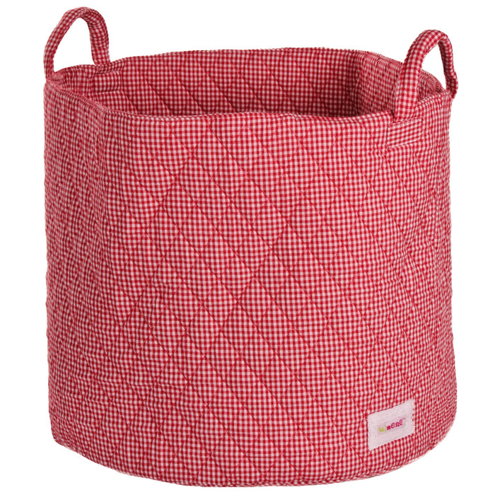 Cream Beige Star  Bedding Gift Basket - Red Basket !
