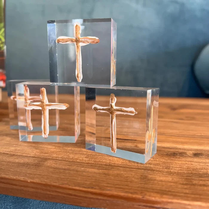 Cross Lucite Block