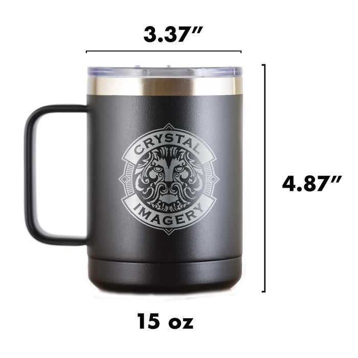 Custom Engraved Coffee Mug Tumbler with Handle
