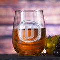 Custom, Engraved Monogram Stemless Wine