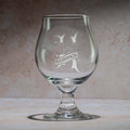 Custom, Etched Belgian Beer & Cider Glass