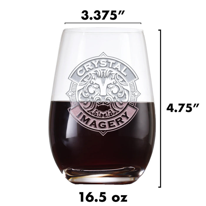 Custom Logo Stemless Wine Glass Gift Set with Custom Gift Box – Set of 2