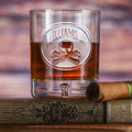 Customized Skull & Bones Whiskey Glass - Crystal