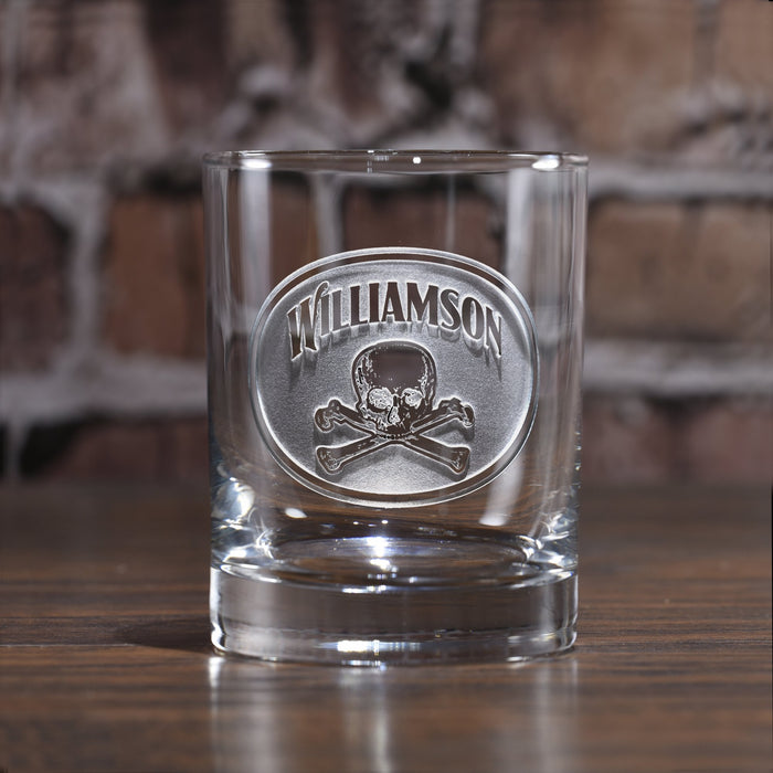 Skull and Bones Whiskey Glass
