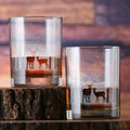 Deer in The Woods Rocks Glass (Set of 2)