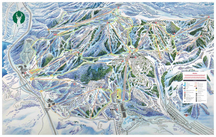Deer Valley Ski Trail Map, Utah