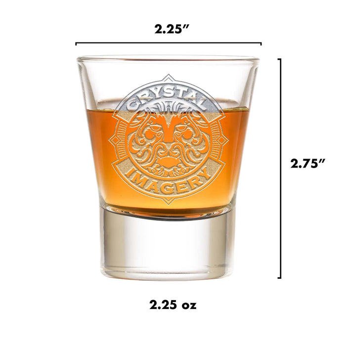 Double Monogram Engraved Shot Glass Gift